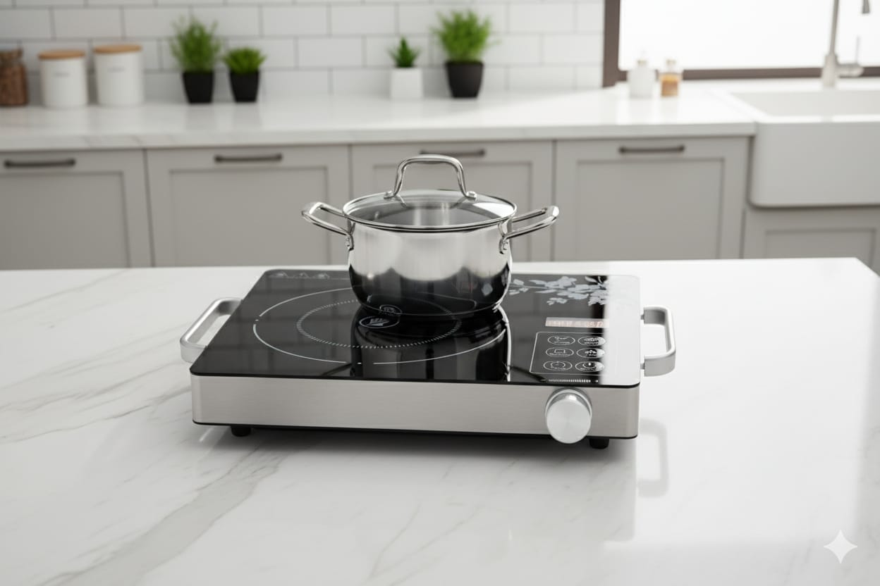 M&H Panasonic Infrared Cooker – 2200W Fast Heating Glass Top Electric Stove | Energy Efficient Kitchen Cooker