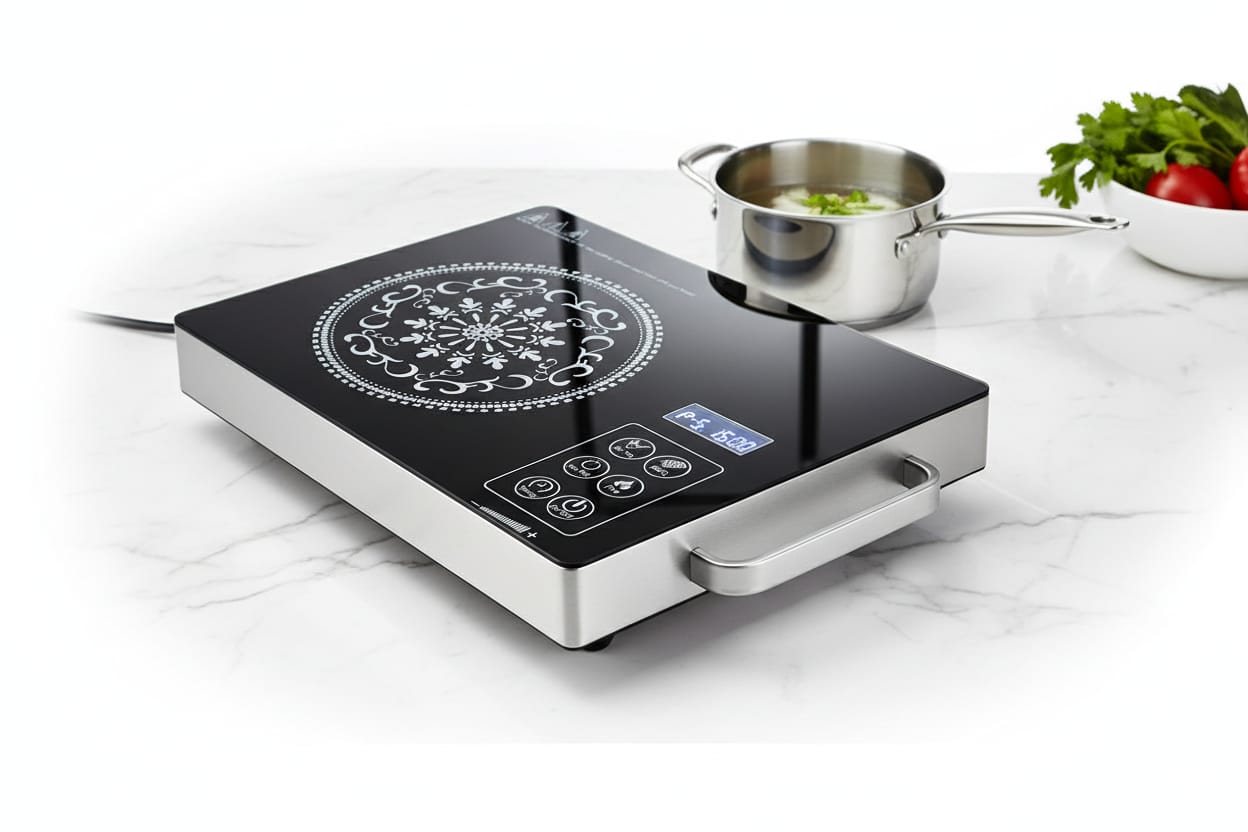 M&H Panasonic Infrared Cooker – 2200W Fast Heating Glass Top Electric Stove | Energy Efficient Kitchen Cooker